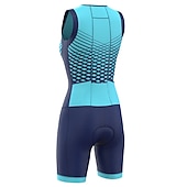 economico Abbigliamento Triathlon Donna-Per donna Tuta da triathlon Senza maniche Ciclismo da montagna Cicismo su strada Rosa scuro Giallo Rosa Pop art Bicicletta Traspirante Asciugatura rapida Elastene Gli sport Pop art Fantasia geometrica