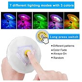preiswerte Unterwasserlampen-Schwimmendes Unterwasserlicht, RGB-Tauch-LED-Disco-Licht, Glow-Show, Schwimmbad, Whirlpool, Spa-Atmosphäre, Dekorlampe, Badlicht