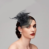 preiswerte Faszinator-Fascinator Hüte Kopfbedeckung Netz Teeparty Pferderennen Ladies Day Melbourne Cup Handgemacht mit floralem Kopfschmuck Kopfbedeckung Kleid zum Beeindrucken Renntag Kleid