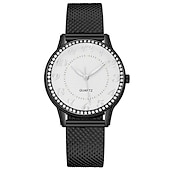 billige Kvartsklokker-Diamant lysende klokke morsdagsgave kvinner mesh rem morsdagsgave kvinner klokke kvarts klokke morsdagsgave til kvinner klokker