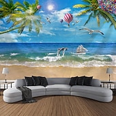 billiga Ocean Beach Gobeläng-vackert hav hängande gobeläng hav strand väggkonst stor gobeläng väggmålning dekor fotografi bakgrund filt gardin hem sovrum vardagsrum dekoration