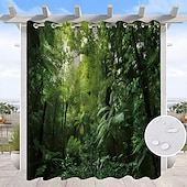 abordables Cortinas impermeables-cortinas impermeables al aire libre para el patio de la boda interior cortinas gruesas con ojales de privacidad para el dormitorio de la boda, la sala de estar, el porche, la pérgola, la cabaña, 1