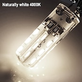 رخيصةأون أضواء LED ثنائي الدبوس-10 قطعة G4 ثنائية دبوس مصباح ليد لمبة 3 واط 24LED SMD 2835 ما يعادل لمبة هالوجين 30 واط أبيض دافئ 3000 كيلو ضوء النهار الأبيض 6000 كيلو 360 درجة زاوية الشعاع وميض مجاني DC12V AC220V AC110V