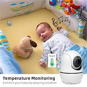 cheap Baby Monitors-Baby Monitor - 3.5 Screen Video Baby Monitor with Camera and Audio - Remote Pan-Tilt-Zoom Night Vision VOX Mode Temperature Monitoring Lullabies 2-Way Talk 960ft Range