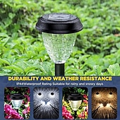 Недорогие Подсветки дорожки и фонарики-1шт 1 W Светодиоды на солнечной батарее Солнечная батарея Водонепроницаемый Декоративная Тёплый белый Холодный белый 1.2 V Уличное освещение двор Сад 2 Светодиодные бусины Рождество Новый год