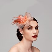 economico Fascinator-Fascinatori  Cappelli  Fasce per capelli in tulle  piume  rete con 1 pezzo Matrimonio  Occasione speciale  Copricapo per tea party per un&#039;ottima impressione Fascinatori del Derby Giornata di corsa