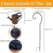 cheap Pathway Lights &amp; Lanterns-Watering Can Solar Lights Waterproof Copper Lights 36 LEDs for Outdoor Pathway Backyard Deck Lawn Patio Walkway 2 Modes Light Control