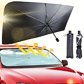 billiga Solskydd- och skärmar till bilen-Bil solskyddsregn för framrutan hopfällbar UV-skydd inredning solskydd auto vindruteöverdrag UV-blockerare för bil