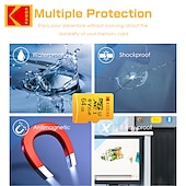 cheap Computer Peripherals-Kodak Micro SD Card U3 V30 256GB 128GB SDXC Flash Memory Card C10 U3 4K HD cartao de Memoria Micro SD TF Card With SD Adapter
