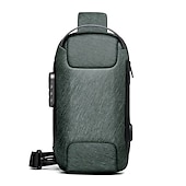 economico Borselli da uomo-Per uomo Borsa a tracolla Borsa da petto Tessuto Oxford Quotidiano Grande Capacità Durevole Tinta unica Nero Verde militare Blu