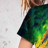 levne 3D zvířata dívky-Dívčí 3D Grafika Zvíře Dinosaurus Tričko Košilky Krátký rukáv 3D tisk Léto Jaro Aktivní Módní Šik ven Polyester Děti 3-12 let Venkovní Ležérní Denní Běžný