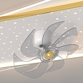 voordelige Plafondventilatorverlichting-plafondventilator met licht app&amp;amp; afstandsbediening 50cm 3-lichts dimbaar 6 windsnelheden moderne plafondventilator voor slaapkamer, woonkamer, kleine kamer 110-240v