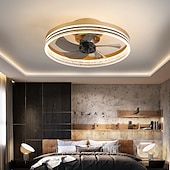economico Ventilatore da soffitto con luci-Ventilatore da soffitto a led 50cm ventilatore da soffitto in metallo finiture verniciate moderno 220-240v