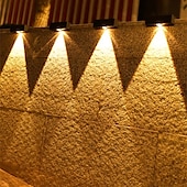 abordables Appliques d&#039;extérieur-Lampes solaires d&#039;extérieur à LED, applique murale, éclairage de clôture, éclairage de patio super lumineux, éclairage extérieur, éclairage de jardin étanche, balcon, clôture, porche, décoration de la maison, lampe de nuit solaire