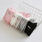 cheap Bottoms-Kids Girls&#039; Leggings Butterfly Active Outdoor 7-13 Years Summer Silver Black White