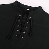 ieftine Topuri-Retro / vintage Punk și gotic Medieval Bluză / Cămașă Costum Cosplay Tunică Cavaler Viching Outlander Culoare solidă Bărbați Pirat Fantezie Carnaval Casul / Zilnic Târgul Renașterii Adulți Cămașă