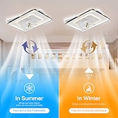 preiswerte Deckenventilator-Leuchten-Deckenventilator mit Licht dimmbar 105/50cm 6 Windgeschwindigkeiten moderner Deckenventilator für Schlafzimmer, Wohnzimmer ca&amp;amp; Fernbedienung 110-240V