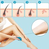 abordables Épilateurs-Gomme à cheveux en cristal pour femmes et hommes, dispositif d&#039;épilation en cristal réutilisable outil d&#039;épilation exfoliation indolore magique, gomme à cheveux magique pour les jambes des bras