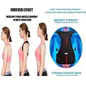 cheap Braces &amp; Supports-Unisex Back Brace Posture Corrector, Magnetic Lumbar Back Support Belt For Back Pain Relief (Order A Size Up)