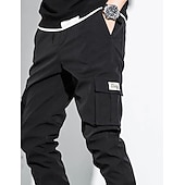 economico Pantaloni cargo-Per uomo Pantaloni cargo Tasca con patta Liscio Comfort Traspirante Esterno Giornaliero Per uscire Di tendenza Informale Nero Verde militare