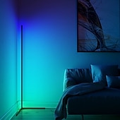 tanie ledowa lampa podłogowa-Nowoczesna narożna lampa podłogowa led nastrojowe światło światła kolorowa sypialnia salon dekoracja wnętrz oświetlenie wewnętrzne lampy stojące