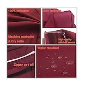 abordables Funda para Cojines de Patio-2 fundas de cojín para patio, 100 % impermeables, para sofá de exterior, de mimbre, funda de asiento de sofá impermeable, funda de silla de mimbre Oxford, protector de muebles