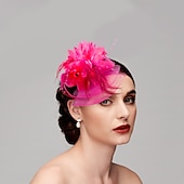 preiswerte Faszinator-Fascinator Hüte Kopfbedeckung Netz Teeparty Pferderennen Ladies Day Melbourne Cup Handgemacht mit floralem Kopfschmuck Kopfbedeckung Kleid zum Beeindrucken Renntag Kleid