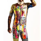 cheap Men&#039;s Clothing Sets-Men&#039;s Cycling Jersey with Shorts Short Sleeve Mountain Bike MTB Road Bike Cycling Yellow Graphic Bike Clothing Suit 3D Pad Breathable Quick Dry Back Pocket Polyester Spandex Sports Graphic Grid