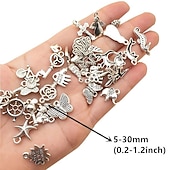 economico kit per la creazione di perline-300pcs/set orecchini di pendente d&#039;argento tibetani della lega piccoli pendenti accessori fai da te dei monili