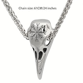 ieftine Accesorii și altele-colier viking craniu de corb pandantiv odin rună amuletă bijuterii pirați medievale pentru bărbați retro vintage