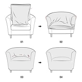 cheap Armchair Cover &amp; Armless Chair Cover-Club Chair Cover Barrel Chair Slipcover Burgundy Stretch Tub Chair Slipcover, Arm Chair Sofa Cover For Dogs Pet, Washable Couch Furniture Protector Soft Durable