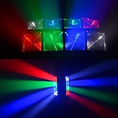 tanie Oświetlenie sceniczne-7-gwiazdkowa ruchoma głowa DJ-a – oświetlenie imprezowe do wnętrz, 8 wiązek, diody LED RGBW, 4 w 1, tryby DMX/dźwięk/automatyczne, idealne na wesela, karaoke i pokazy świetlne dyskotekowe