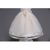 preiswerte Partykleider-kinderkleidung Mädchen Kleid Party Kleid Feste Farbe Ärmellos Formal Hochzeit Besondere Anlässe Gitter Modisch bezaubernd Prinzessin Baumwolle Maxi abendkleider Schaukelkleid A Linie Kleid Sommer