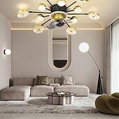 levne Světla pro stropní ventilátor-stropní ventilátor s aplikací světla&amp;amp; dálkové ovládání 102 cm stmívatelné 6 rychlostí větru sputnik designová projekce moderní stropní ventilátor do ložnice, obývacího pokoje, malého pokoje