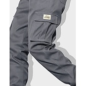 economico Pantaloni cargo-Per uomo Pantaloni cargo Tasca con patta Liscio Comfort Traspirante Esterno Giornaliero Per uscire Di tendenza Informale Nero Verde militare