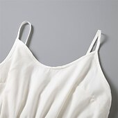 baratos Vestidos Casuais-Mamãe e eu Macacão Listra Ao ar livre Frente Única Cinzento Sem Manga Mini Férias Roupas Combinando