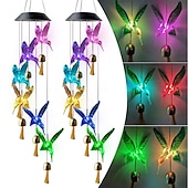 お買い得  ランドスケープライト-ソーラー風鈴ベルトンボ LED ライト屋外防水オートライト色が変わる太陽光発電ハンギングライト中庭の庭のパティオフェスティバルの装飾