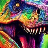 levne 3D zvířata dívky-Dívčí 3D Grafika Zvíře Dinosaurus Tričko Košilky Krátký rukáv 3D tisk Léto Jaro Aktivní Módní Šik ven Polyester Děti 3-12 let Venkovní Ležérní Denní Běžný