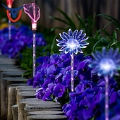 halpa Maisemavalot-aurinkopanos valot värinvaihto ulkona moniväriset aurinkokukat pihavalot vedenpitävä puutarhasisustus (voikukka, lilja, auringonkukka) aurinkoterassi valot monivärinen vaihtuva