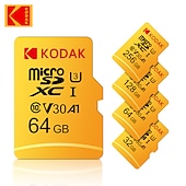 cheap Computer Peripherals-Kodak Micro SD Card U3 V30 256GB 128GB SDXC Flash Memory Card C10 U3 4K HD cartao de Memoria Micro SD TF Card With SD Adapter