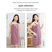 baratos Toalhas-plus size 80-180 catties pode usar toalha de banho sling roupão de banho feminino saia de banho espessa adulto do que algodão puro absorvente