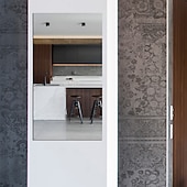 cheap Mirror Wall Stickers -Mirror Sticker for Walls Self Adhesive Mirror Contact Paper Peel and Stick Vinyl Mirror Wallpaper Stickers for DIY Home Decor Bedroom Door Cabinets Craft Countertops Dresser