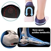 رخيصةأون الدعامات والتقويمات-1 زوج دعامة كعب مع قفل خطاف وحلقة ، وسائد كعب مسامية ، أكواب كعب مع وسادات جل للنساء والرجال