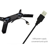 halpa Telineet ja jäähdytysalustat-kannettavan tietokoneen jäähdytin usb-käyttöinen jäähdytysalustan teline kahdella tuulettimella