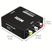 cheap TV Boxes-RCA To HDMI,AV To HDMI Converter1080P  Mini RCA Composite CVBS Video Audio Converter Adapter Supporting PAL/NTSC For TV/PC/ PS3/ STB/Xbox VHS/VCR/Blue-Ray DVD Players