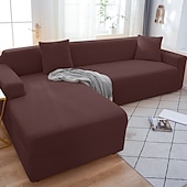 preiswerte Sofabezug-Stretch-Sofabezüge, burgunderfarben, Sofabezug für Hunde und Haustiere, Schonbezüge im Landhausstil für Zweisitzer, L-Form, 3-Sitzer, U-Form, Sessel, waschbarer Sofaschutz, weich und strapazierfähig