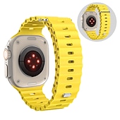 economico Cinturini per Apple Watch-Banda oceanica Compatibile con Cinturino dell&#039;Apple Watch 38mm 40mm 41mm 42mm 44mm 45mm 49mm Impermeabile Regolabili Donne Uomini Silicone Cinturino di ricambio per iwatch Series Ultra 8 7 6 5 4 3 2