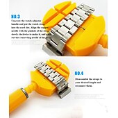 cheap Replacement Parts-Watch Link Removal Tool Kit Watch Band Tool Strap Chain Pin Remover Repair Tool Kit For Watch Band Strap Adjustment
