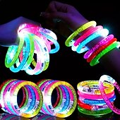 economico Accessori indossabili-5pcs acrilico incandescente braccialetto braccialetto bolla led lampeggiante braccialetto bar puntelli evento concerto illuminare giocattoli forniture per il ringraziamento matrimonio addio al