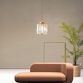 cheap Island Lights-LED Pendant Lights Kitchen Island Crystal Chandeliers 1/3 Head  Modern Farmhouse Foyer Entryway Light Fixtures Ceiling Hanging Globe Over Table Warm White Black/Gold